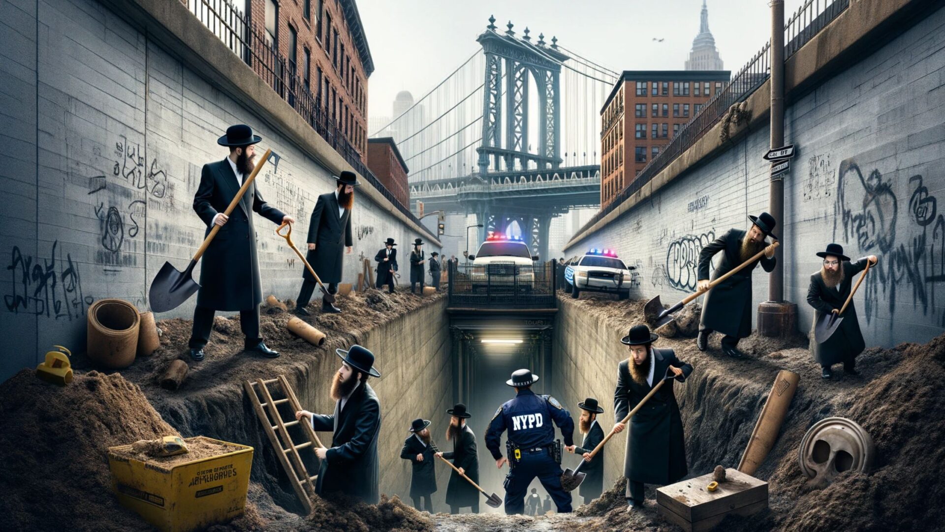 Rabbinical Students Dig Secret Tunnel at Brooklyn’s Chabad Lubavitch HQ, Clash with NYPD