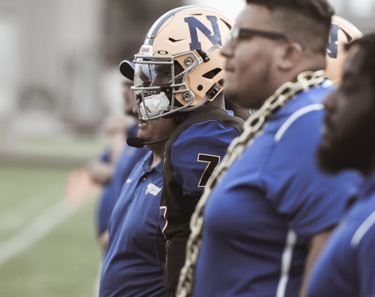 group of football players on field