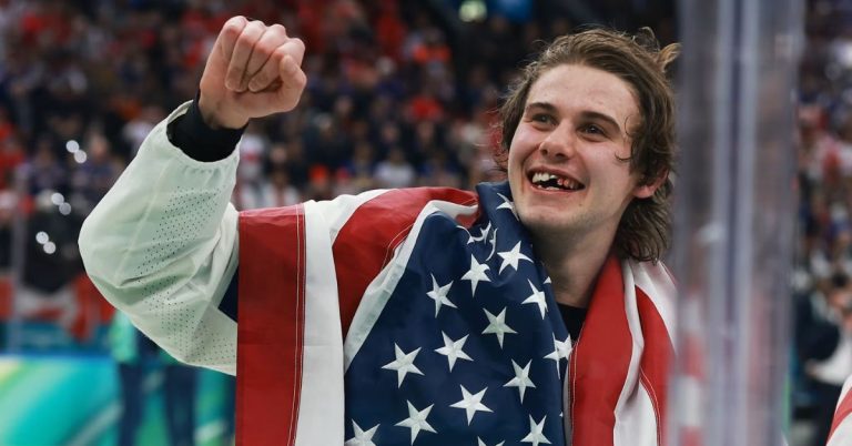 Jack Hughes: USA’s Jack Hughes loses teeth then scores Massive golden goal 2026