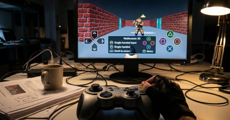 gaming accessibility: Innovative Tech Allows One-Handed Wolfenstein 3D